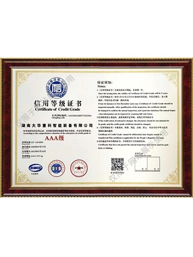 Certificate of Credit Management Demonstration Unit